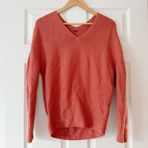Uniqlo V-Neck Sweater - Coral